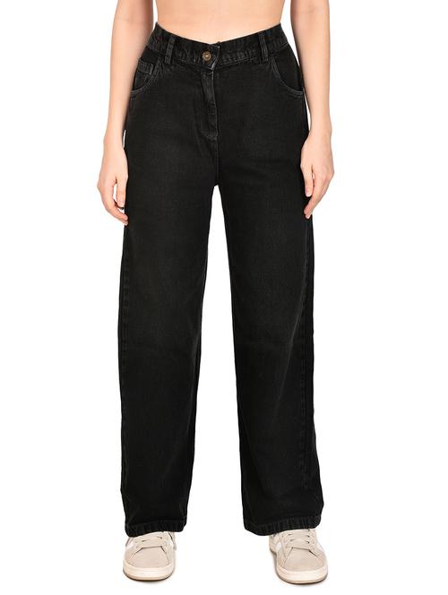 women black plain mid rise denim jean - 21683251 - Very Small Image - 1