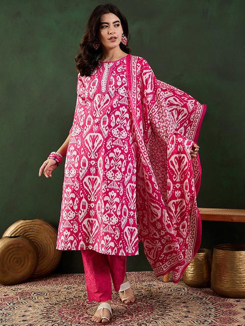 women printed suit set with dupatta - 21683602 - Very Small Image - 1