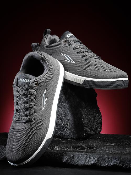 men grey lace up sneakers - 21685429 - Very Small Image - 1