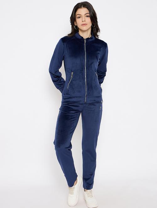 women solid sweatshirt & track pant co-ords set - 21686031 - Very Small Image - 1