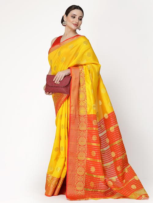 women self design banarasi saree with blouse - 21687187 - Very Small Image - 1