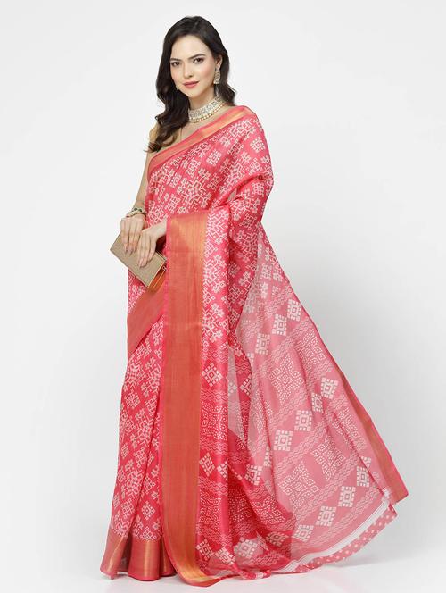 women printed casual wear saree with blouse - 21687197 - Very Small Image - 1