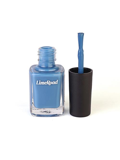 limeroad hd shine quick drying long stay blue nail paint - 21687396 - Very Small Image - 1