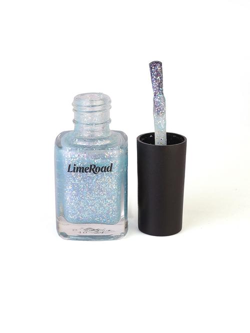 limeroad glitter quick drying long stay light blue nail paint - 21687408 - Very Small Image - 1