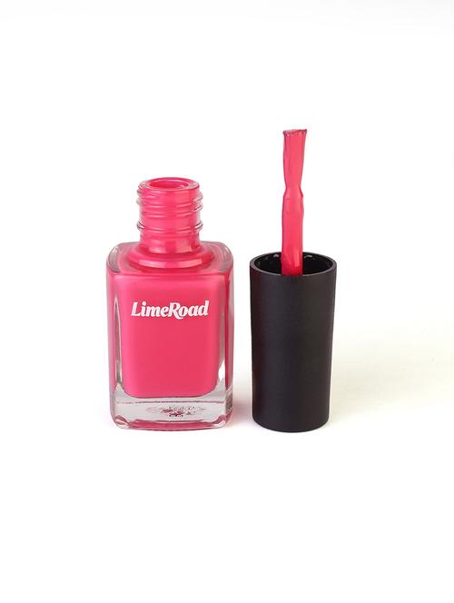 limeroad hd shine quick drying long stay pink nail paint - 21687418 - Very Small Image - 1