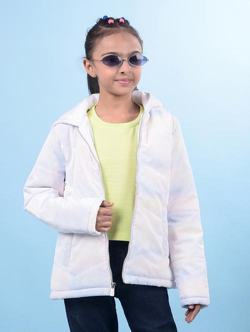 girls printed long sleeve quilted jacket - 21688365 - Very Small Image - 1
