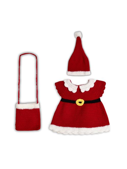 gilrs self design frock with cap & sling bag - 21688506 - Very Small Image - 1