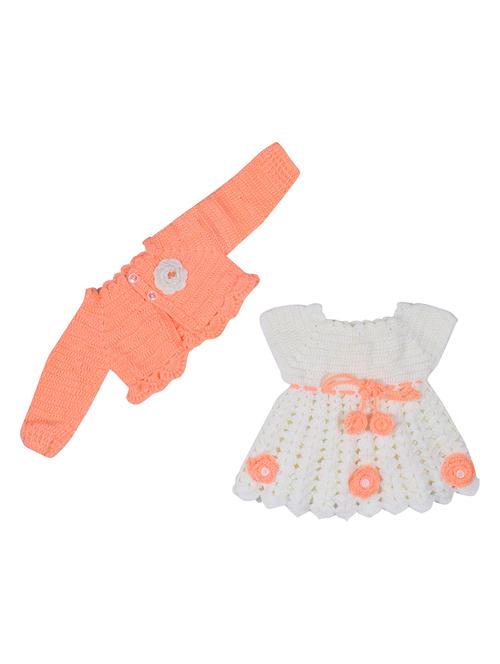 girls self design frock with shrug - 21688511 - Very Small Image - 1