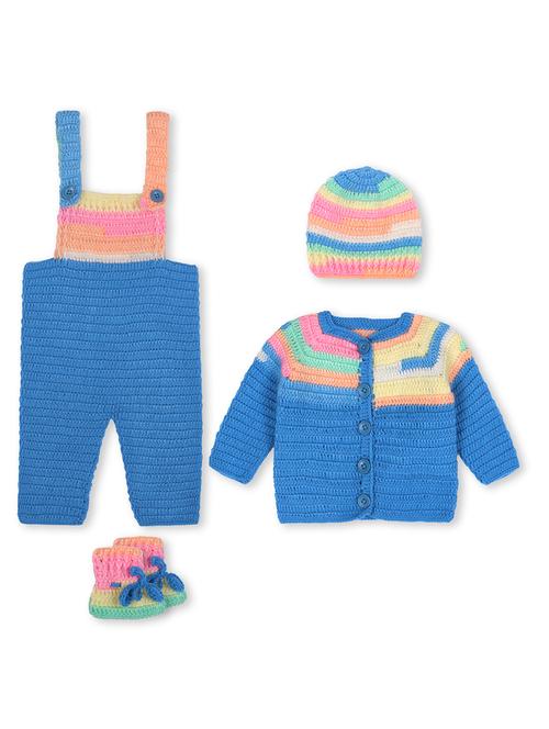 handmade knitted dungaree sweater with cap & shoes - 21688518 - Very Small Image - 1