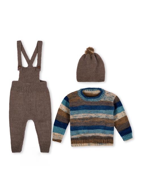 handmade knitted dungaree sweater with cap - 21688519 - Very Small Image - 1