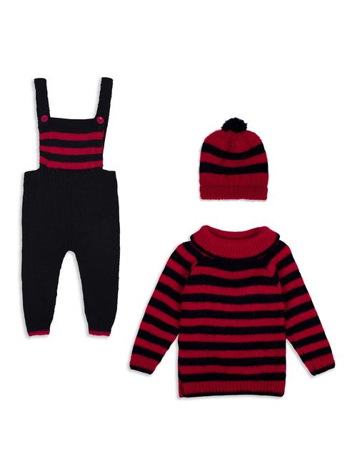girls pink striped full length dungaree set - 21688521 - Very Small Image - 1