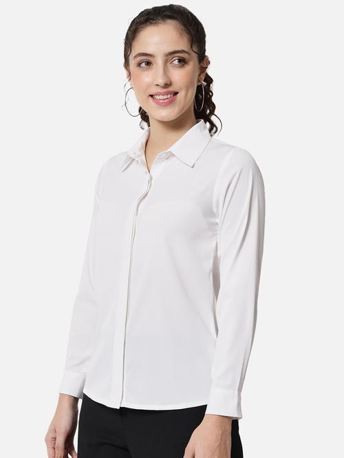 women long sleeves solid regular shirt - 21689874 - Very Small Image - 1