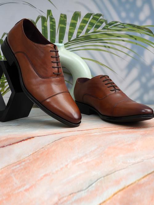 tan lace-up oxfords - 21690127 - Very Small Image - 1