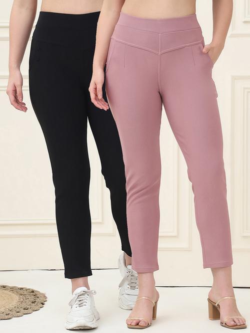 women pack of 2 solid jegging - 21690681 - Very Small Image - 1
