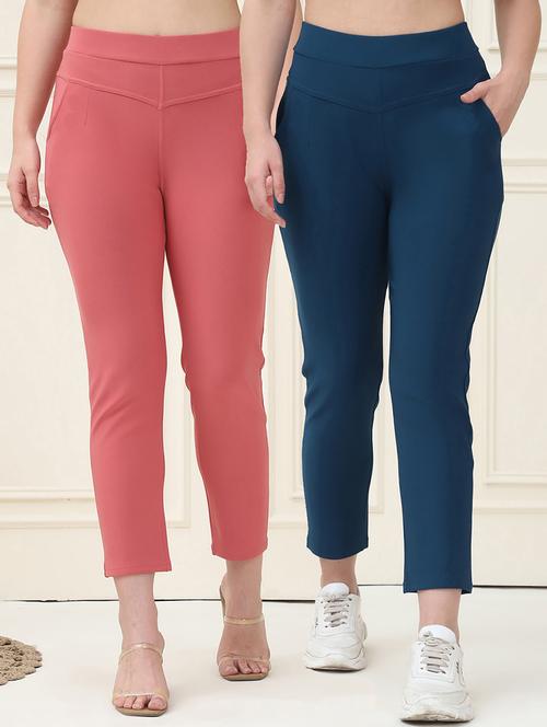 women pack of 2 solid jegging - 21690710 - Very Small Image - 1