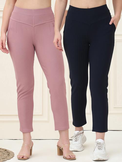 women pack of 2 solid jegging - 21690712 - Very Small Image - 1