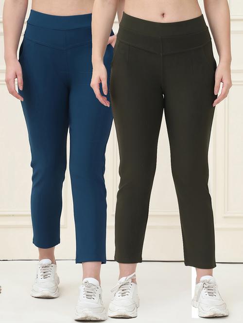 women pack of 2 solid jegging - 21690721 - Very Small Image - 1
