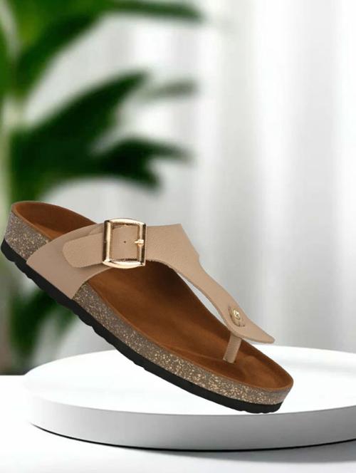 off white pu slip on sandals - 21691018 - Very Small Image - 1