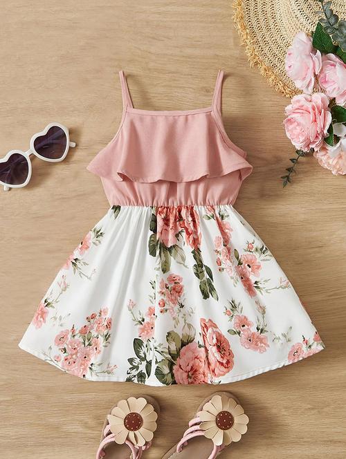 girls floral printed sleeveless dress - 21691156 - Very Small Image - 1