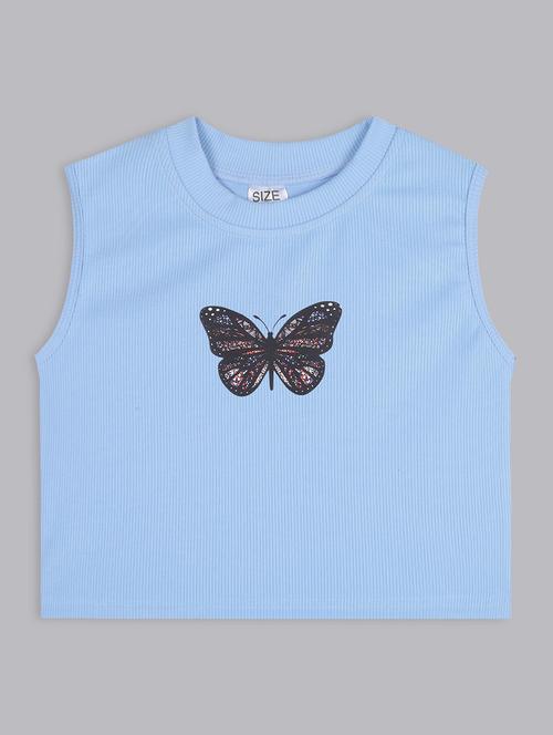 girls round neck graphic printed top - 21691268 - Very Small Image - 1