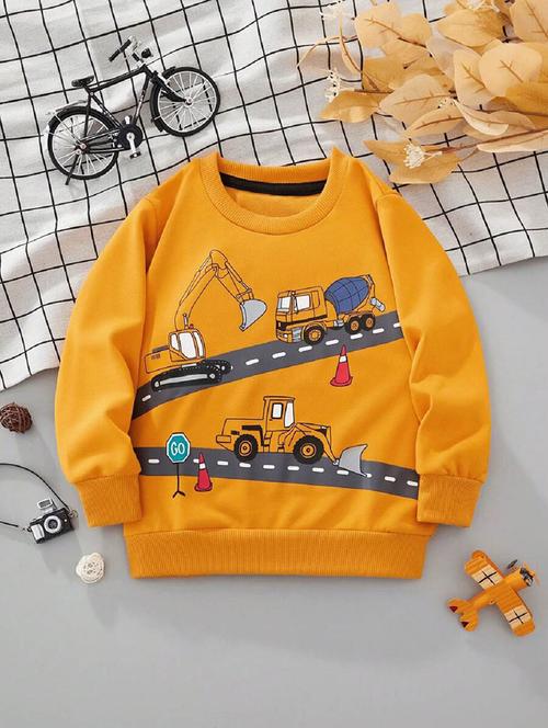 kids long sleeves front print sweatshirt - 21691298 - Very Small Image - 1