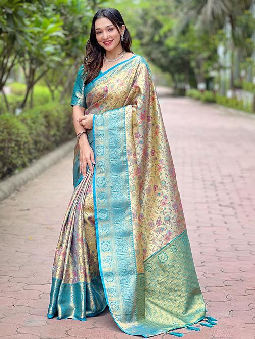 women self design bordered saree with blouse - 21691544 - Very Small Image - 1