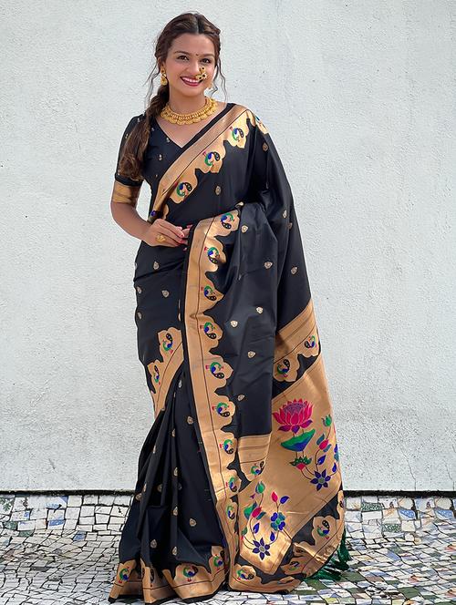 women self design paithani saree with blouse - 21691573 - Very Small Image - 1