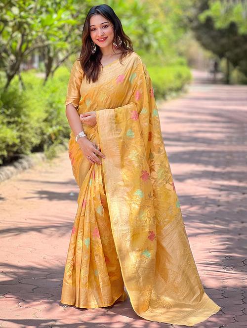 women self design kanjivaram saree with blouse - 21691603 - Very Small Image - 1