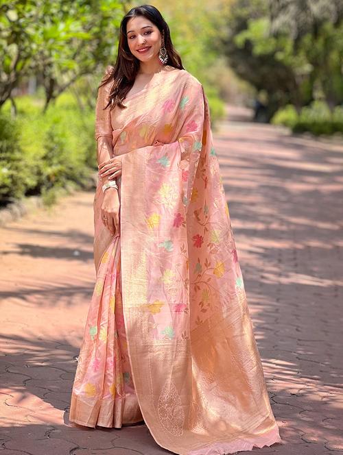 women self design kanjivaram saree with blouse - 21691604 - Very Small Image - 1