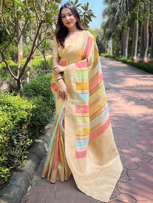 women self design kanjivaram saree with blouse - 21691611 - Very Small Image - 1