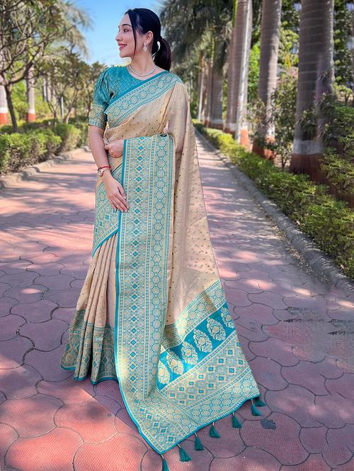 women self design kanjivaram saree with blouse - 21691635 - Very Small Image - 1