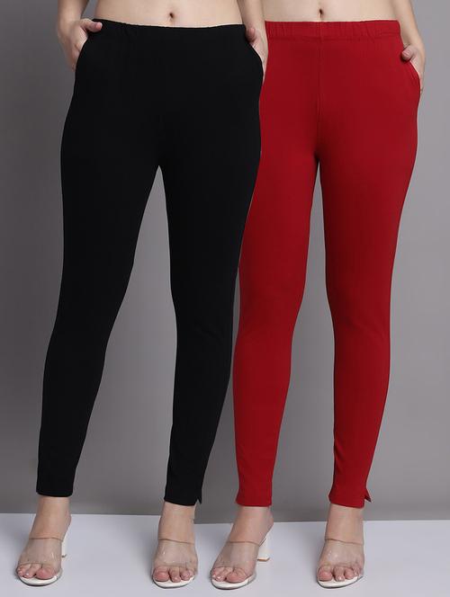 women pack of 2 solid leggings - 21691739 - Very Small Image - 1