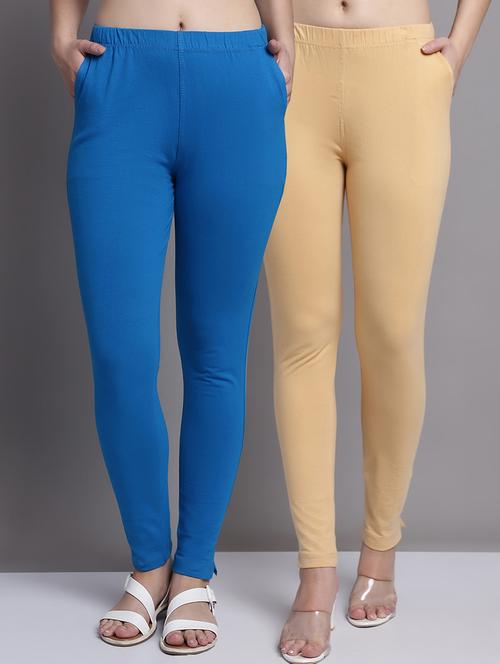 women pack of 2 solid leggings - 21691768 - Very Small Image - 1