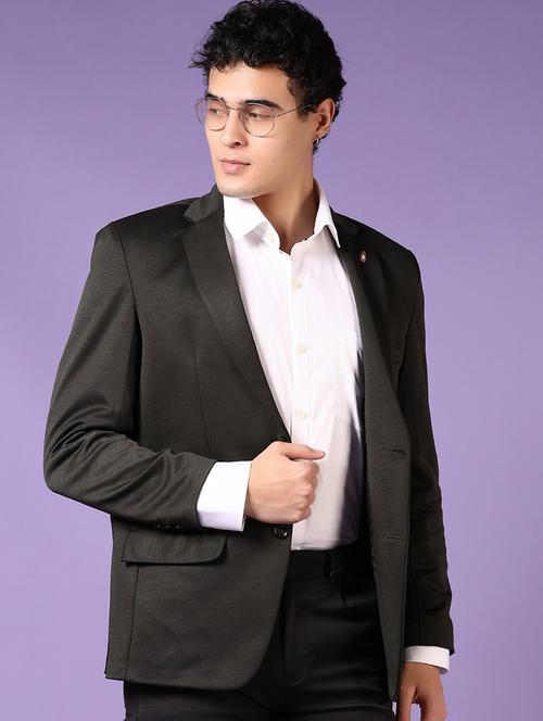 men solid single breasted casual blazer - 21691908 - Very Small Image - 1