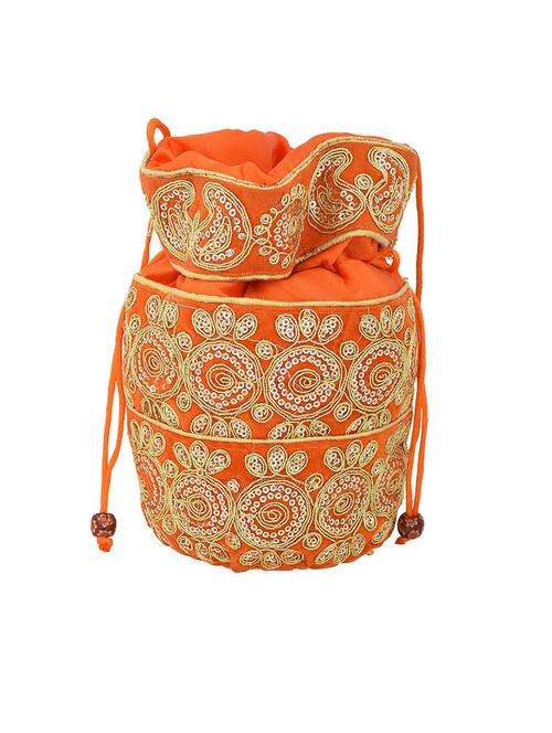 women orange embroidered potli - 21692091 - Very Small Image - 1