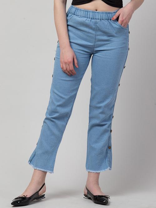 women solid mid rise bootcut jean - 21693076 - Very Small Image - 1