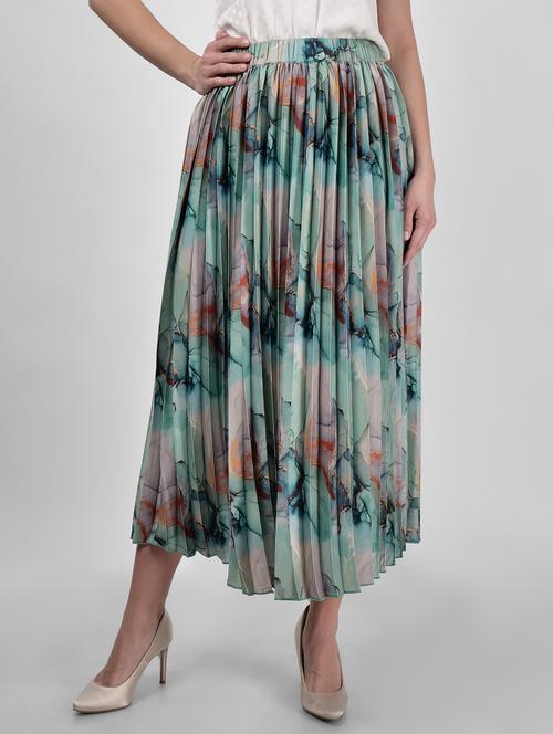 multi colored satin flared skirts - 21693276 - Very Small Image - 1