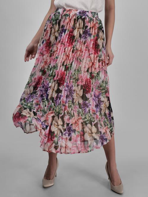 multi colored polyester aline skirts - 21693277 - Very Small Image - 1