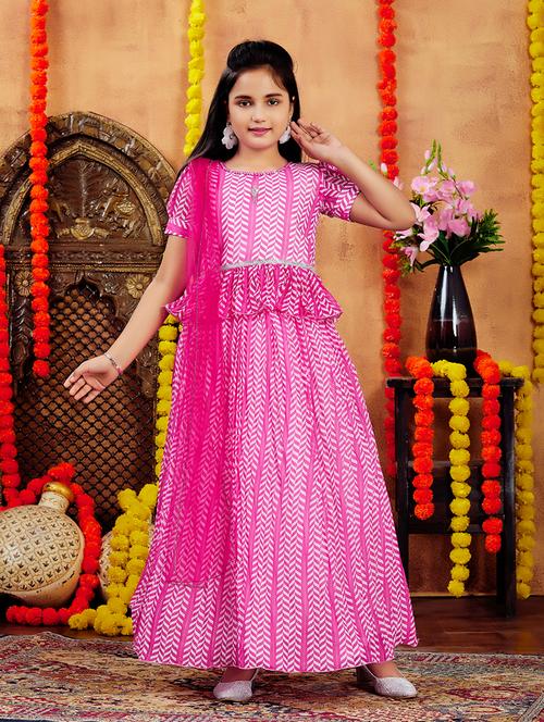 girls printed lehenga choli with dupatta - 21694918 - Very Small Image - 1