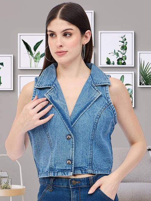women solid sleeveless vest top - 21695212 - Very Small Image - 1