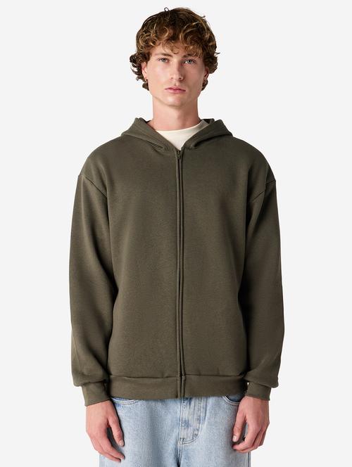 men solid long sleeve hooded sweatshirt - 21695244 - Very Small Image - 1