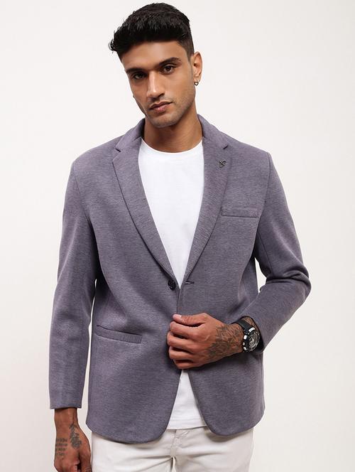 men solid single breasted casual blazer - 21696128 - Very Small Image - 1