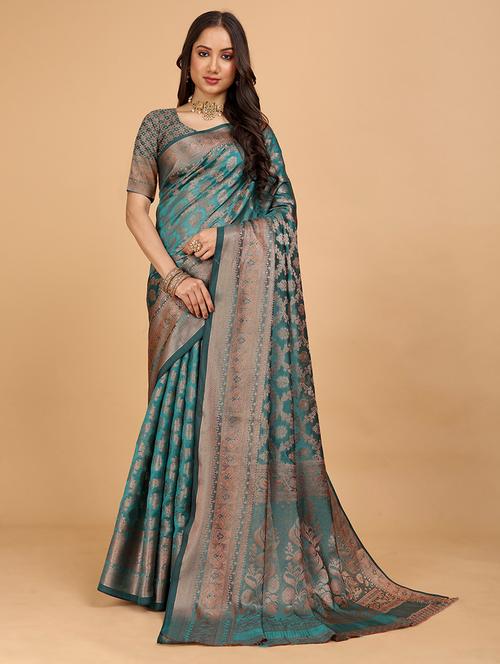women self design banarasi saree - 21696582 - Very Small Image - 1