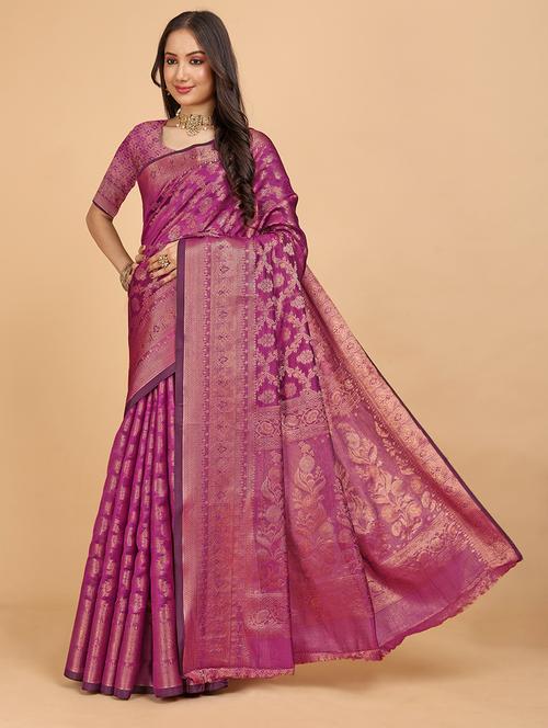 women self design banarasi saree - 21696587 - Very Small Image - 1