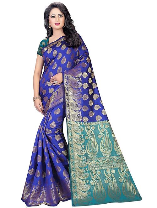 women self design banarasi saree - 21696665 - Very Small Image - 1