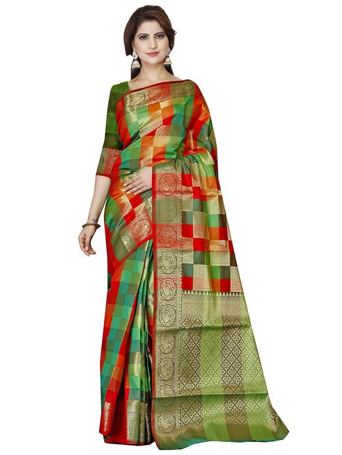 women self design kanjivaram saree - 21696739 - Very Small Image - 1
