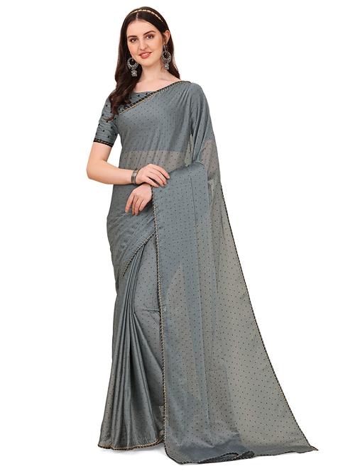 women self design lace work saree - 21696913 - Very Small Image - 1