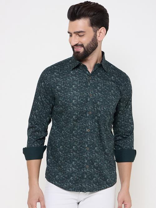 men printed long sleeve casual shirt - 21697419 - Very Small Image - 1