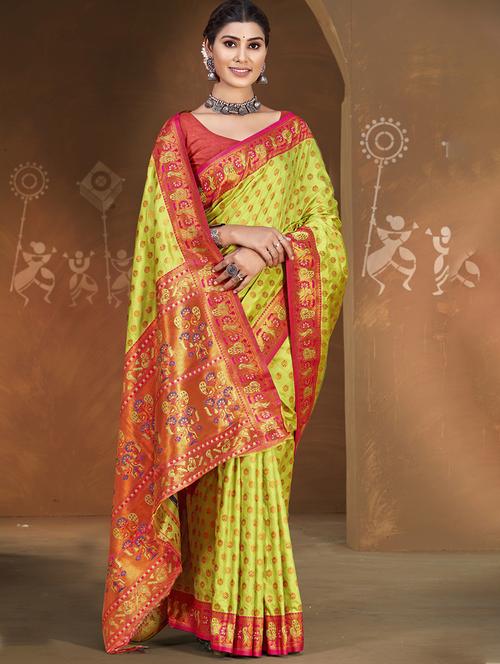 women self design kanjivaram saree with blouse - 21697853 - Very Small Image - 1