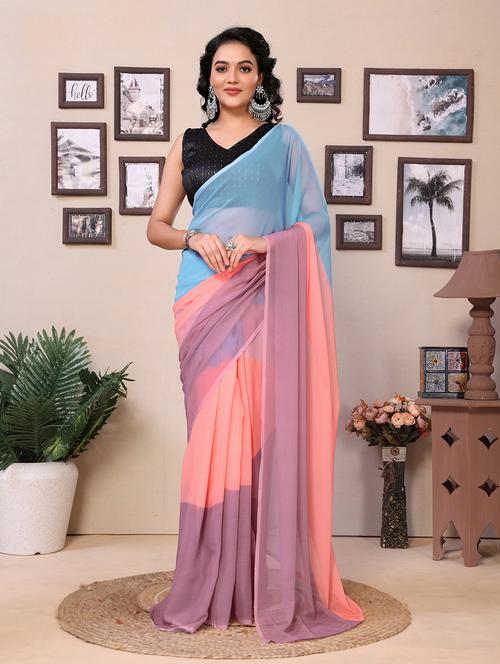 women ready to wear casual wear saree with blouse - 21698565 - Very Small Image - 1